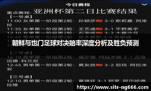 朝鲜与也门足球对决赔率深度分析及胜负预测